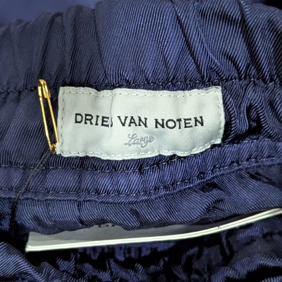 $910 Mens DRIES VAN NOTED "Primo" Nylon Balloon Pants Navy Large - Picture 5 of 9